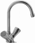Venlo Nimbus II messing Eco wastafelkraan met hoge draaibare uitloop en ketting chroom F3051AA