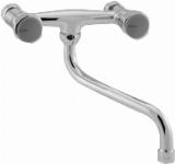 Venlo Nimbus II wandkraan m. onderuitloop z. koppelingen HOH=15cm chroom F3063AA