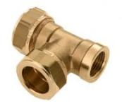 Bonfix 82641 T-stuk 22 x 22 x 1/2Bi. vernikkeld