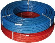 Henco Standard meerlagenbuis glad, �26x3mm, 5 lagen, aluminium, PE-Xc, isolatie 6mm, buis rood, 50m 50-ISO4-26-RO