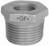 Georg Fisher 241 rechte koppeling, verloopring 1 1/2" x 1 (buitendraad x binnendraad) zwart FM