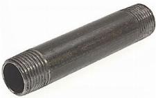 ZNB rechte koppeling, pijpnippel 1 1/2" x 1 1/2" L = 100mm staal (buitendraad x buitendraad)