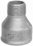 Georg Fisher 246 rechte koppeling, soknippel verlopend 2" x 1 1/2" (binnendraad x buitendraad) zwart FM