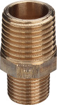 Viega rechte koppeling borstnippel 1/2" x 3/8" brons (buitendraad x buitendraad) 266530