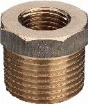 Viega rechte koppeling, verloopring 1 1/2" x 1 1/4" brons (buitendraad x binnendraad)