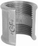 Georg Fisher 270 rechte koppeling, sok met rand  1 1/2" x 1 1/2"(binnendraad x binnendraad) zwart FM