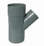 Wavin L-T-stuk, Wadal, 45° graden, PVC, 110mm x 40mm x 110mm (mof x mof x mof), grijs