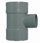 Wavin L-T-stuk, Wadal, 90° graden, PVC, 110mm x 40mm x 110mm (mof x mof x mof), grijs