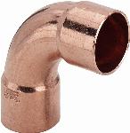 Viega roodkoper bocht 90� 15 mm soldeeraansluiting 100018