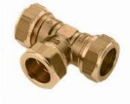 Bonfix 82501 T-stuk 15 mm vernikkeld