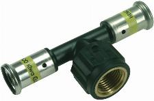 Henco T-stuk, 20mm x 3/4" x 20mm kunststof, gas (pers x binnendraad x pers)