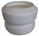 Solar closetafvoermanchet recht, kunststof, lengte 90mm, uitwendige aansluitdiameter 105 - 100mm, wit