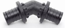 Rehau Rautitan PX fitting kunststof, knie koppeling 45gr, 32 x 32mm (schuif x schuif)