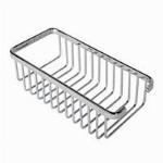 Geesa rechthoekige fles- en sponshouder, messing, bevestigingsmateriaal, hxbxd 87x265x123mm, kleur chroom