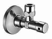 Schell hoekstopkraan met rozet en vergrendeling 1/2"x10mm met debietklasse A chroom 049450699