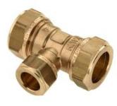 Bonfix T-stuk 22 x 15 x 22 mm vernikkeld 82505AN