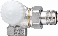 Heimeier V-Exact II voorinstelbare thermostatische radiatorkraan 1/2" dubbel haaks links tbv M30 kop 371302000