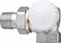 Heimeier V-Exact II voorinstelbare thermostatische radiatorkraan 1/2" Dubbel Haaks Rechts. T.b.v. M30 kop