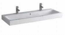Geberit iCon wastafel m. 2 kraangaten m. overloop 120x48.5x16cm wit 124020000