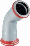 Geberit Mapress bocht, 45 graden, 1-delig, C-staal, met CIIR afdichtring, 22mm x 22mm (persmof x persmof) 20604