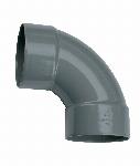 Wavin L-Bocht, Wadal, 90° graden, PVC, 110mm x 110mm (lijmmof x lijmmof), grijs