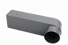 Wavin Stadsuitloop HWA, ABS, PVC, 80mm x 70mm, grijs