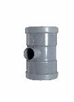 Wavin M-T-stuk, Wafix, 90° graden, PVC, SN4, 110mm x 40mm x 110mm (manchet, x lijmmof x manchet), grijs