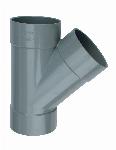 Wavin L-T-stuk Wadal 45� graden PVC 40mmx40mmx40mm (mofxmofxmof) grijs 3102204004