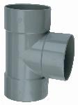 Wavin L-T-stuk, Wadal, 90° graden, PVC, 110mm x 110mm x 110mm (mof x mof x mof), grijs