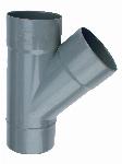 Wavin L-T-stuk, 45° graden, PVC, 110mm x 110mm x 110mm (mof x mof x lijmeind), grijs