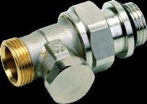 Comap voetventiel, messing, 1/2" (15), recht, staartstuk/buitendraad, vernikkeld, bediening: nok