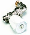 Comap EURO-SAR handbediende radiatorkraan 1/2" Recht met bocht. Buisaansluiting M22. T.b.v M28 knop