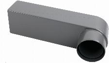 Wavin Stadsuitloop HWA, ABS, PVC, 80mm x 100mm, grijs