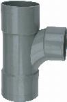 Wavin L-T-stuk stromend, 90° graden, PN16, 110mm x 110mm x 110mm (mof x mof x mof), grijs