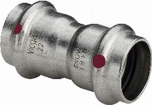 Viega Prestabo rechte koppeling, sok 15mm x 15mm staal (pers x pers) 557980