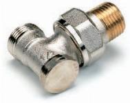 Comap voetventiel, messing, 1/2" (15), haaks, vernikkeld