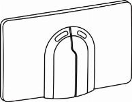 Wisa 2100 dualflux bedieningspaneel frontbediend 40x13.5cm DF wit 8050420730