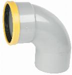 Wavin Wafix fitting, PVC bocht 90gr, 110 x 110mm (1x manchet)