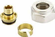 Comap aansluit koppeling 16 x 2mm - 3/4" euroconus. ( chroom ). Voor alle soorten buis ( PEX - Alu/Pex - PE-RT )