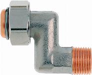 Heimeier aansluitkoppelingen, s-koppeling, 1/2", 17.1mm, messing, vernikkeld, lengte 68mm