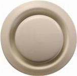 Zehnder STC, ventilatieventiel rond, kanaal �125mm, front �150mm, kunststof, 75m3/h, afvoer, wit RAL9010
