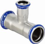 Geberit Mapress, T-stuk, 90 graden, RVS 316, met CIIR afdichtring, 42mm x 35mm x 42mm (persmof x persmof x persmof)