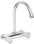Grohe Costa L wandkraan m. bovenuitloop z. koppelingen HOH=15cm chroom 31186001