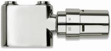 Vasco Design ventielset Recht Chroom voor midden-onder aansluiting inclusief thermostaatkop 118210400000099
