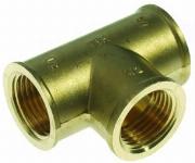 VSH Draad T-stuk 1/2" binnendraad x binnendraad x binnendraad messing 0412247