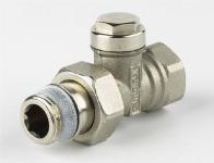 Solar Plus Simplex voetventiel, messing, 1/2" (15), recht, buitendraad/buitendraad, vernikkeld