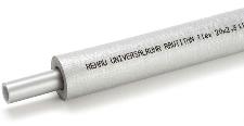 Rehau Rautitan Stabil meerlagenbuis glad, 25x3.7mm, 3 lagen, aluminium, PE, isolatie 9mm, flexibel, buis grijs, 25m