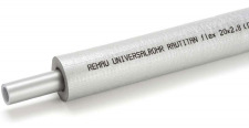 Rehau Rautitan Stabil meerlagenbuis glad 16x2.2mm 3 lagen aluminium PE isolatie 13mm flexibel buis grijs 25m 11314981025