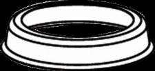 Wisa, toebehoren/onderdelen voor spoelreservoir, Sierrand, type 603, 1-delig, 146mm rozet, wit