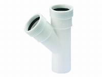 Wavin Wafix PP fitting, PP T-stuk 45gr, 40mm (2x manchet) wit
